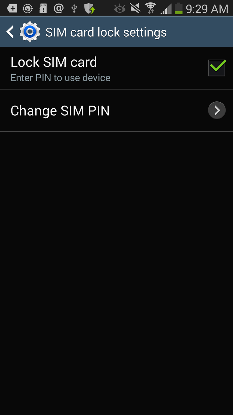Protect your Android SIM card with SIM PIN lock A3 Mobile Software