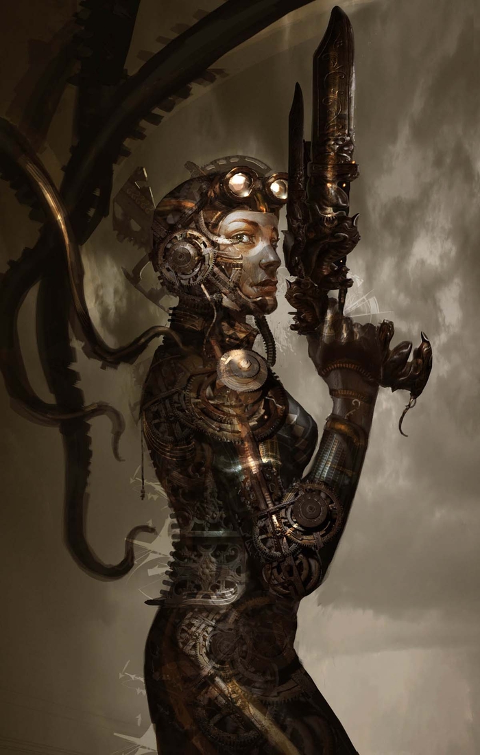 16-Miss-Octopus-Didier-Graffet-Visions-of-the-future-in-Steampunk-Digital-and-Traditional-Art-www-designstack-co