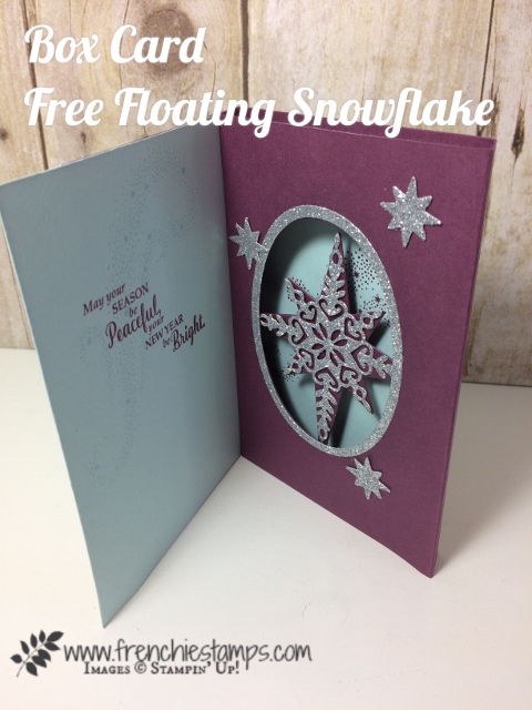 Box Card, Floating Snowflake, Frenchie Stamps, Stampin'Up!