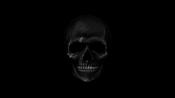 Black Skull Wallpaper for Desktop