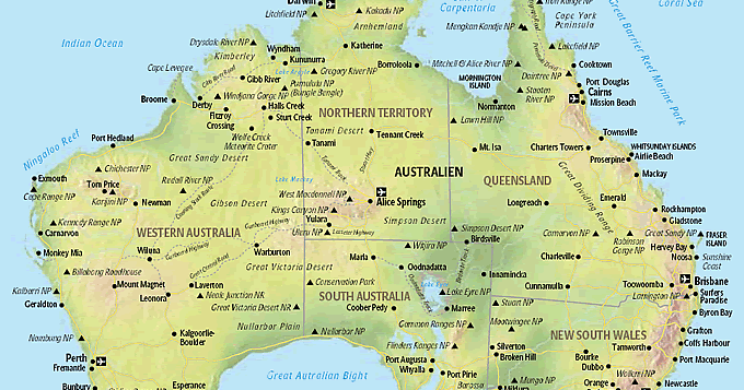 Karte Von Australien Ostküste | goudenelftal