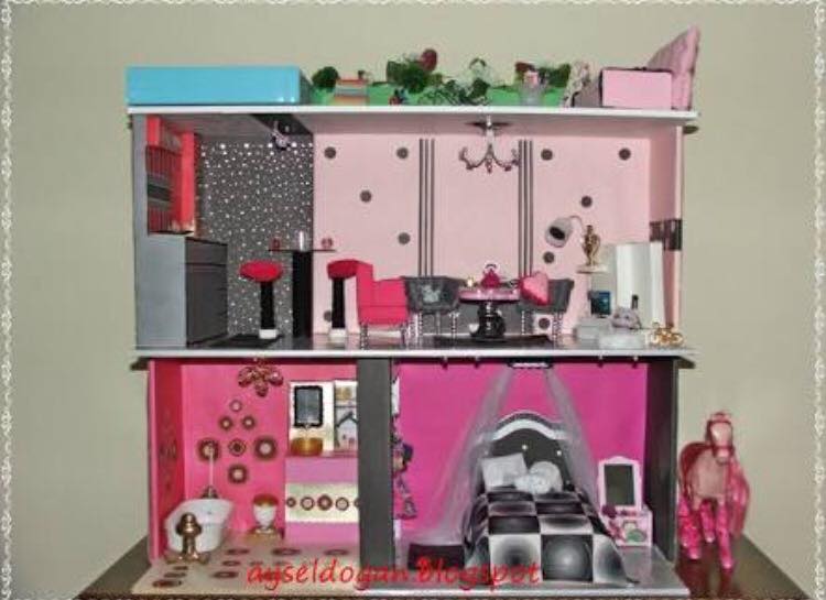 Casita Casa MuÃ±ecas Carton Manualidades Casita Manualidades Casa