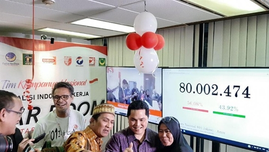 TKN Pamer Real Count Jokowi-Ma'ruf Raup 80 Juta Suara