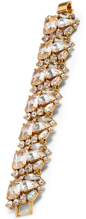 J. CREW Glass Bead Bracelet in Crystal