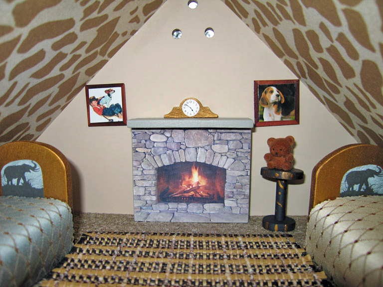 Dollhouse Decorating! Using decorator fabric to make dollhouse bed