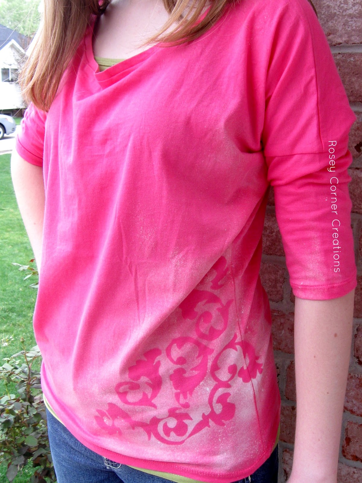 Rosey Corner Creations: Bleached T-shirts....what NOT to do!