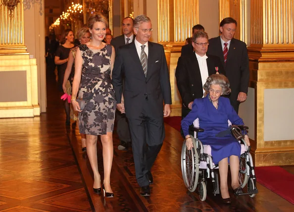 Prince Lorentz, Princess Astrid, Queen Fabiola, Queen Paola, King Albert, Prince Philippe, Princess Mathilde, Prince Laurent and Princess Claire