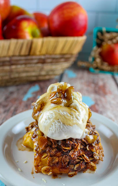  This delicious egg-free dessert is one the whole family will love! And it's much easier than making an actual pie! It's sweet and rich - and it's made even better with the sweet caramel flavor from Autumn Glory apples!