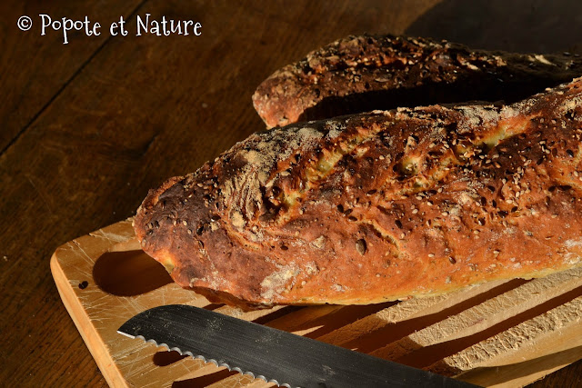 Pain aux céréales sans pétrissage ©Popote et Nature Pain aux céréales sans pétrissage ©Popote et Nature