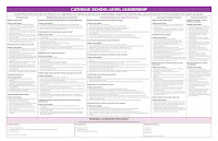 Ontario Catholic Leadership Framework