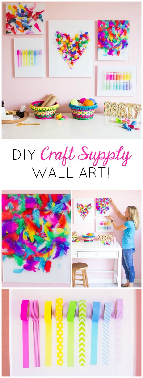 DIY Craft Room Wall Art Idea Design Improvised