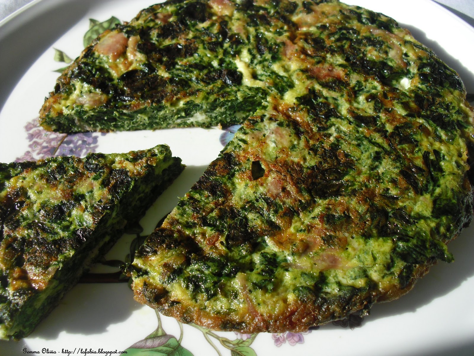 Gemma Olivia... FRITTATA DI SPINACI E PROSCIUTTO