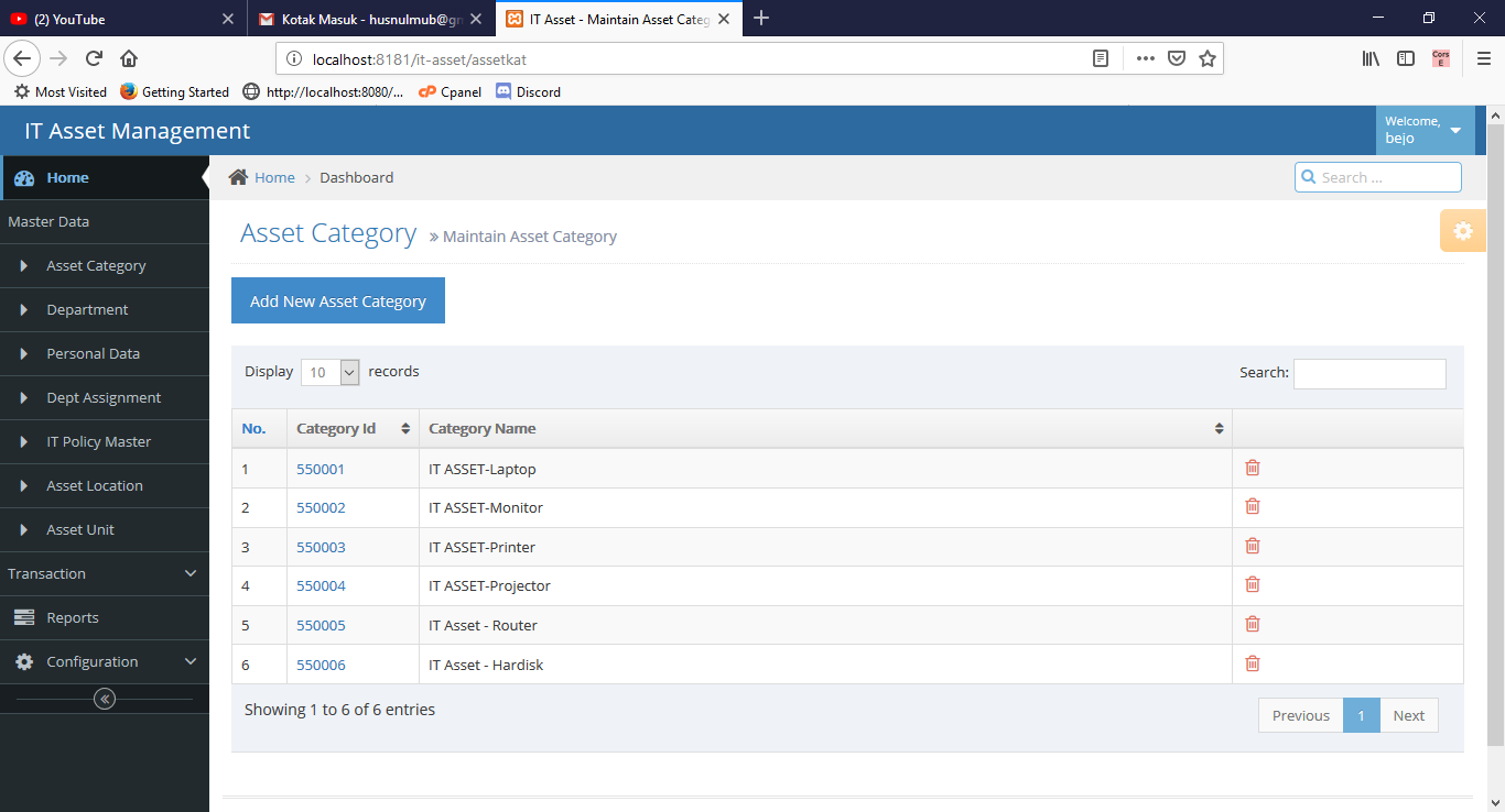 IT Asset Management Dengan PHP MySQL