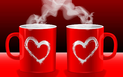Tazas de amor con corazones - Love cups