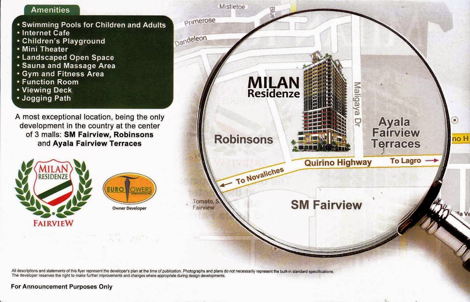 Milan Residenze Fairview Milan Residenze, Fairview Quezon City