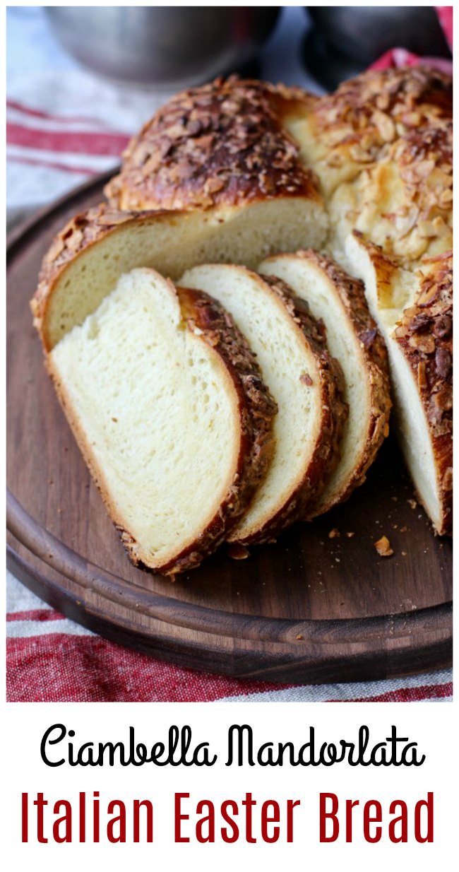 Ciambella Mandorlata, an Italian Easter Bread  #bread #Italianbread #easterbread