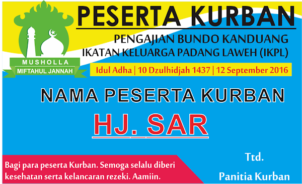 DESAIN KUPON GRATISAN PESERTA KURBAN DESAIN KUPON GRATISAN PESERTA KURBAN