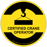 hard hat label Certified crane operator