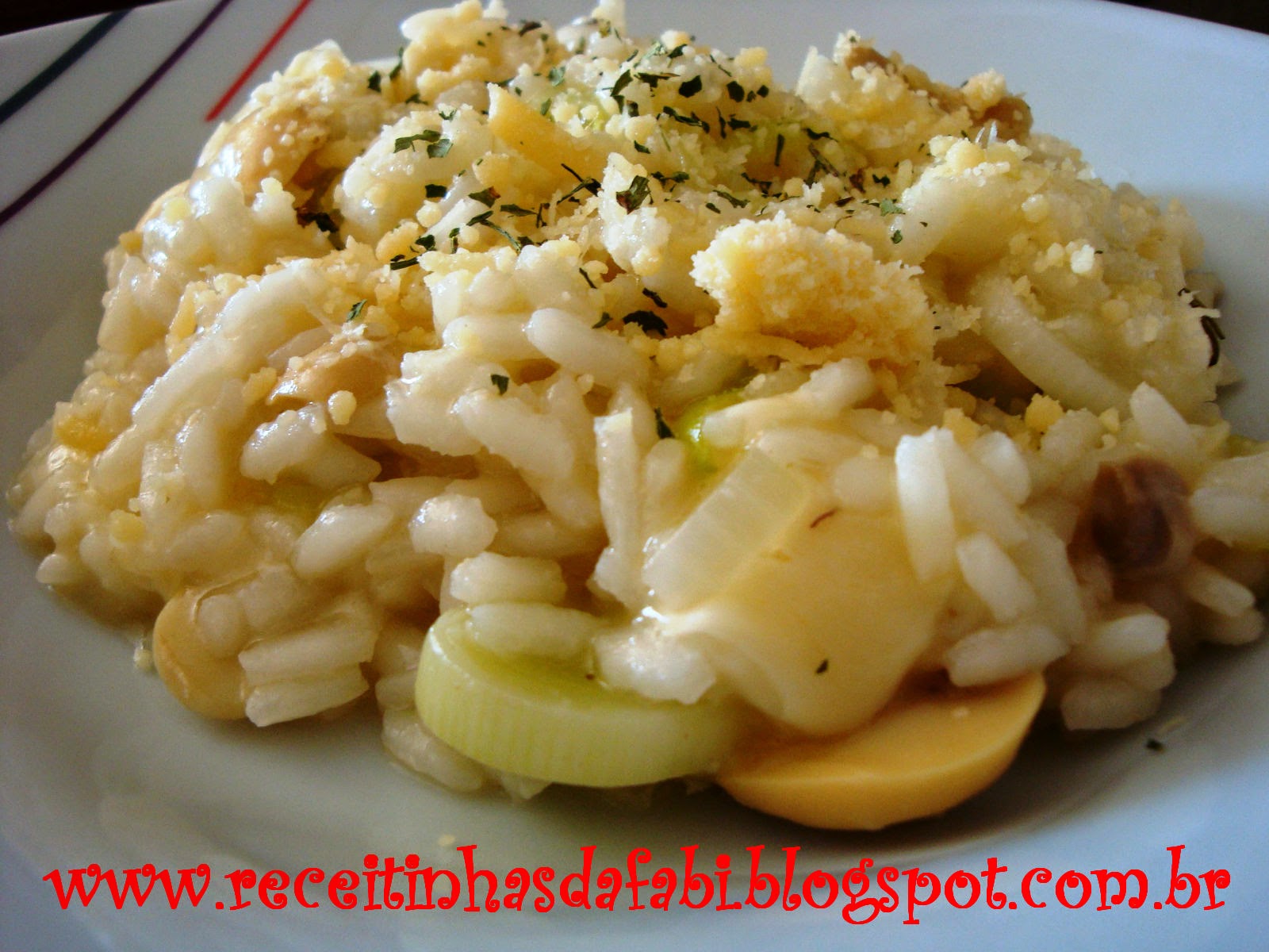 Receitinhas da Fabi Risoto de AlhoPoró