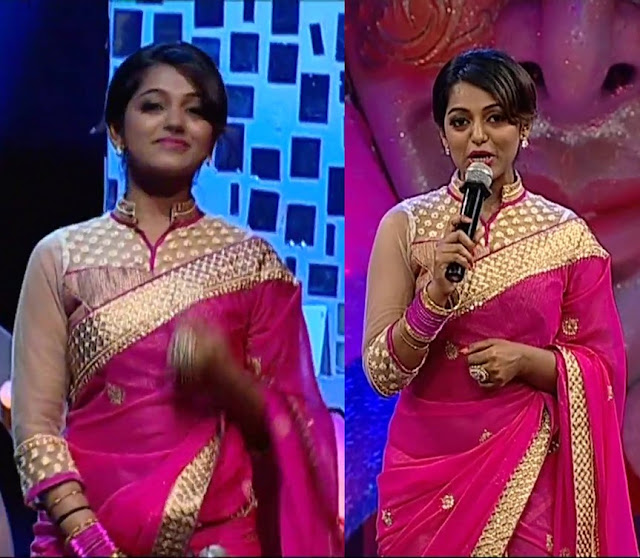 TV anchor Meera Anil latest photos in Transparent saree | Sleeveless blouse exposing Navel Navel Queens TV anchor Meera Anil latest photos in Transparent saree | Sleeveless blouse exposing Navel Navel Queens