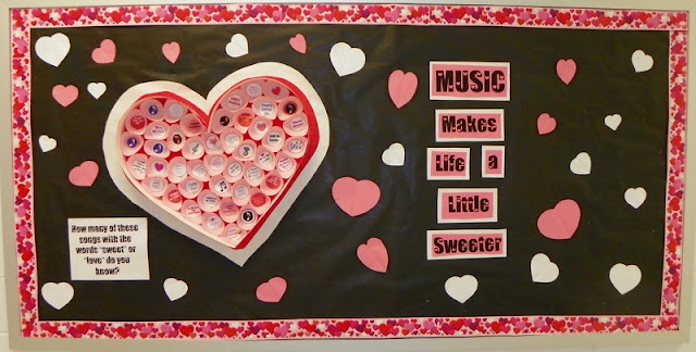 Valentine's Day bulletin board for any classroom.  Use cupcake papers to make a giant, heart-shaped "candy" box.