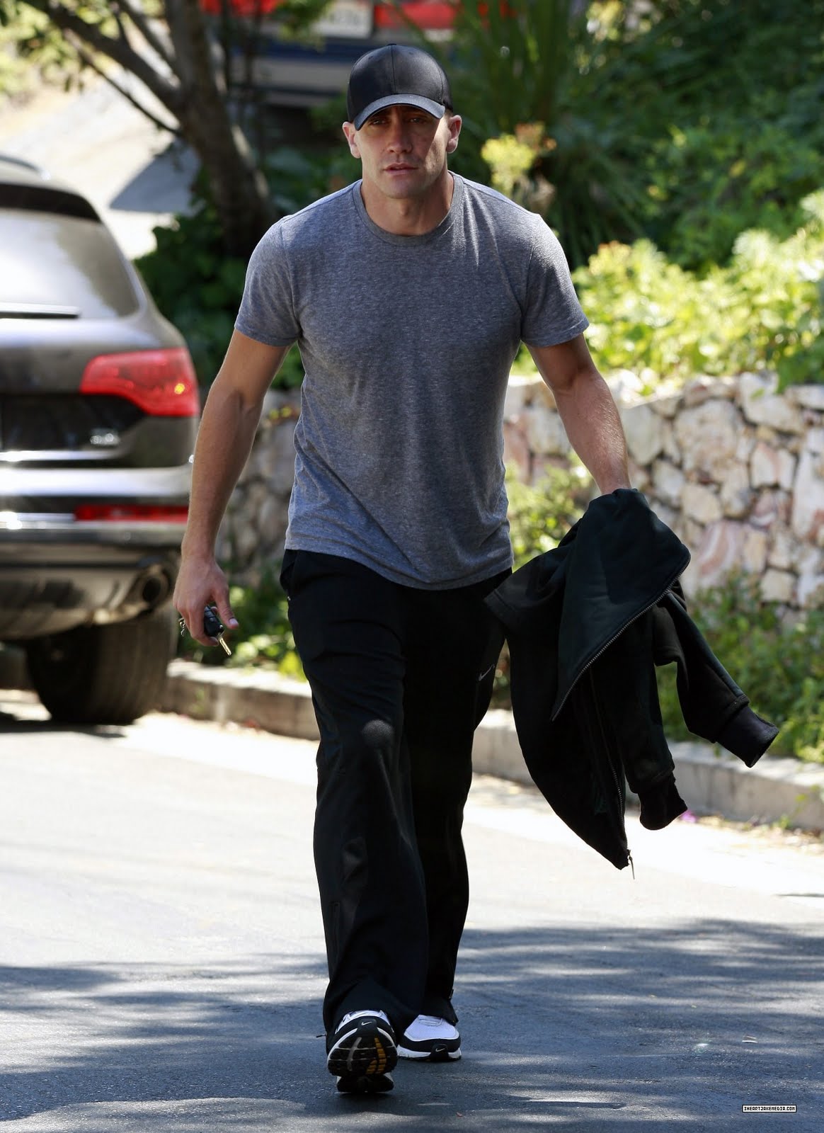 WEIRDLAND: Jake Gyllenhaal out for a workout in Los Feliz