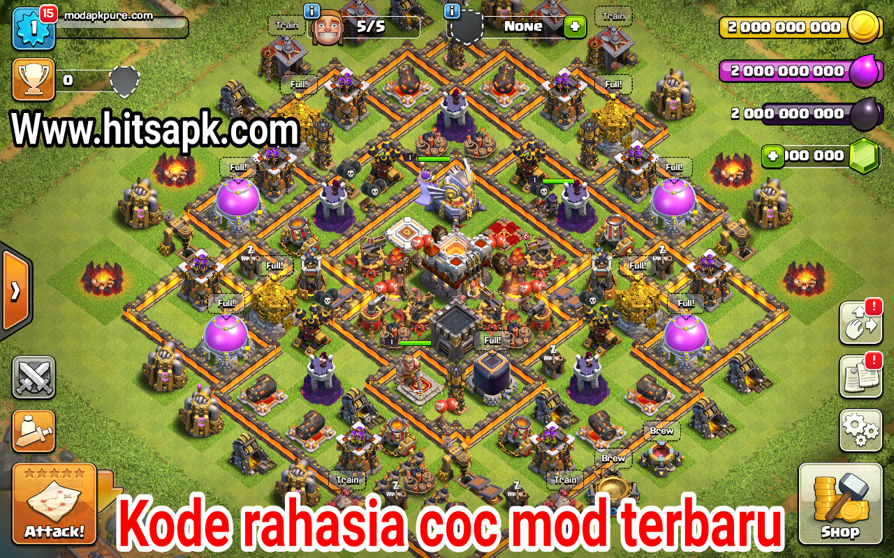 Cheat coc mod apk kode rahasia terbaru