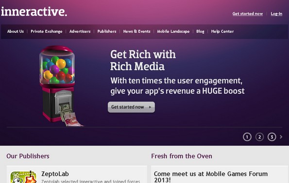 Inneractive mobile advertising