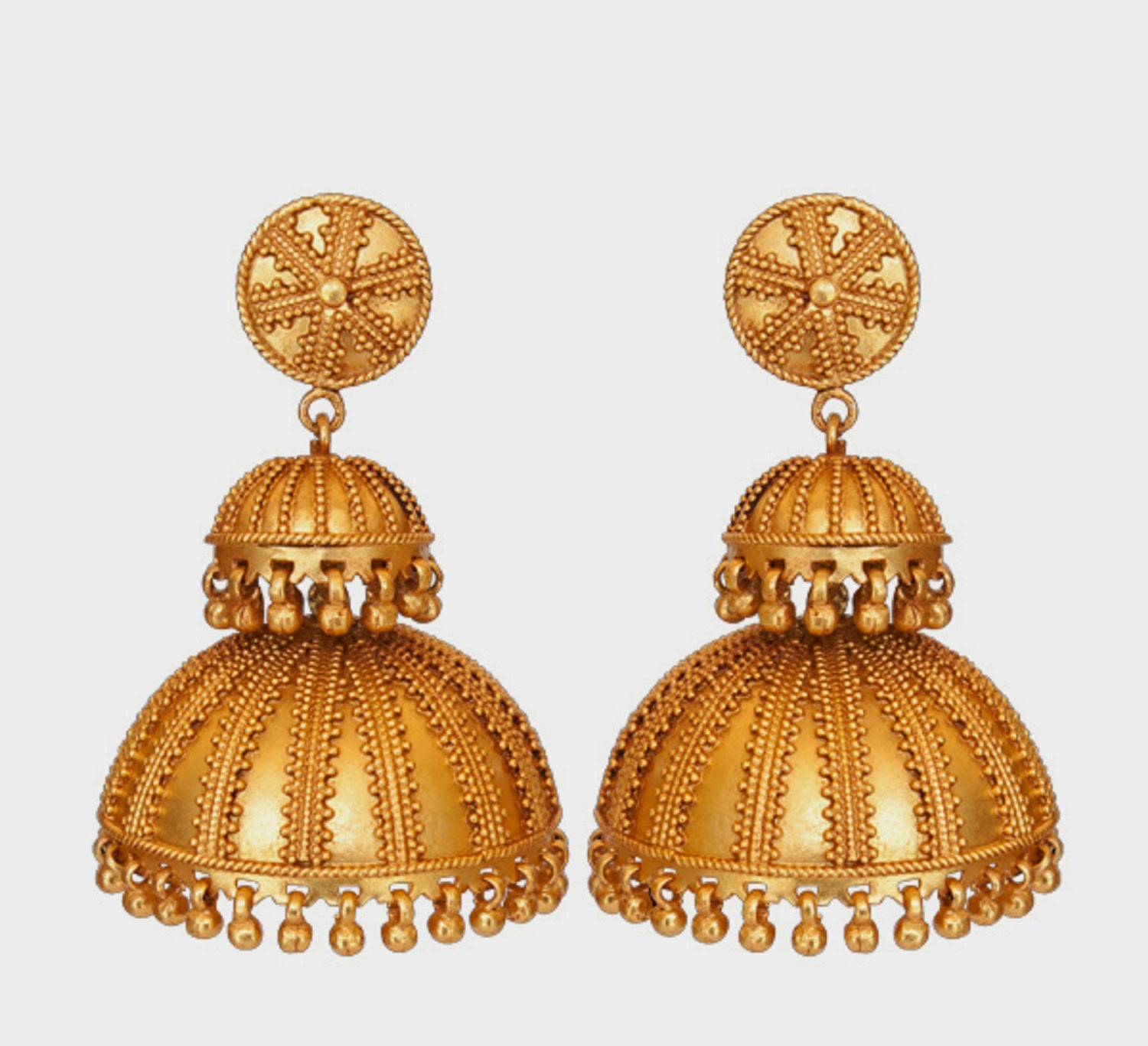 latest designer gold jhumka