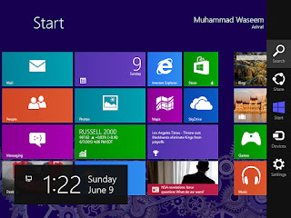 Windows 8 with righ menu