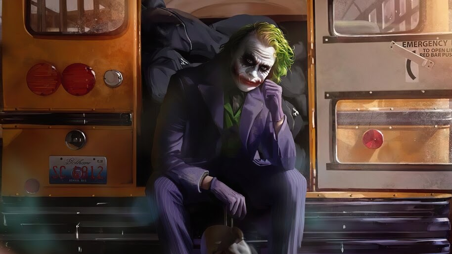 Joker, Heath Ledger, Comics, Art, 4K, #6.2107