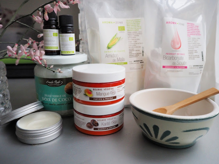 Déodorant maison Beurre Karité Huile coco Huile essentielle