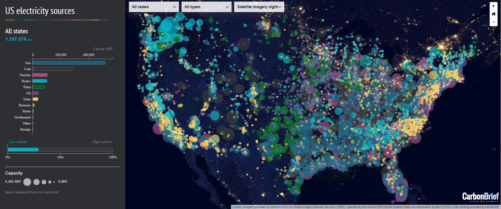 Interactive map: US electricity sources