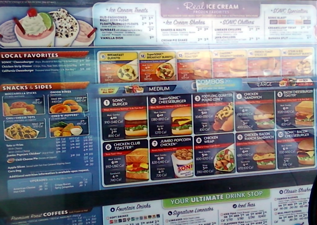 What Is Sonic's Menu