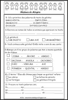 Texto informativo Texto informativo galinha d'angola