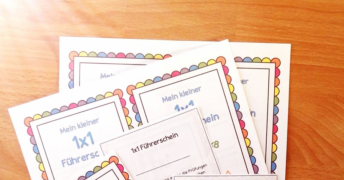 Sonniges Klassenzimmer: Einmaleinsführerschein