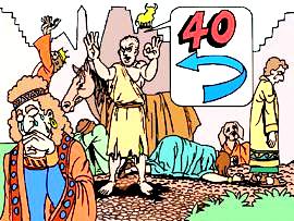 As much as his journey into Nineveh was long, however, Jonah's message was exceedingly short: 'Forty more days and Nineveh will be overthrown' (Jonah 3:4).