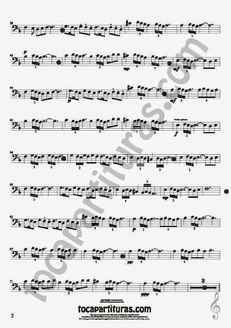 2  Bulería Lenta Partitura de Violonchelo y Fagot Sheet Music for Cello and Bassoon Music Scores Flamenco 