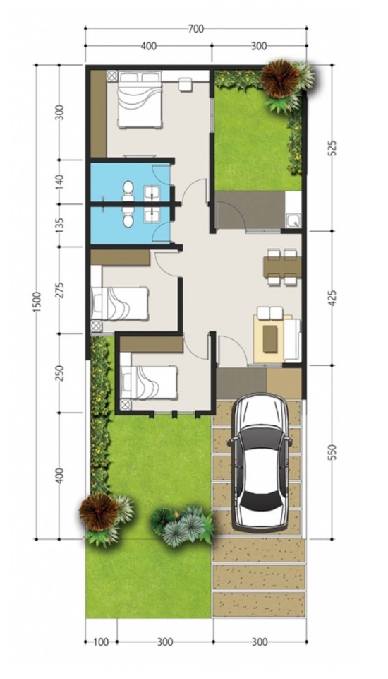 LINGKAR WARNA 2 Denah rumah minimalis ukuran 7x15 meter 3 LINGKAR WARNA 2 Denah rumah minimalis ukuran 7x15 meter 3