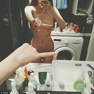 Naked One Finger Selfie Challenge