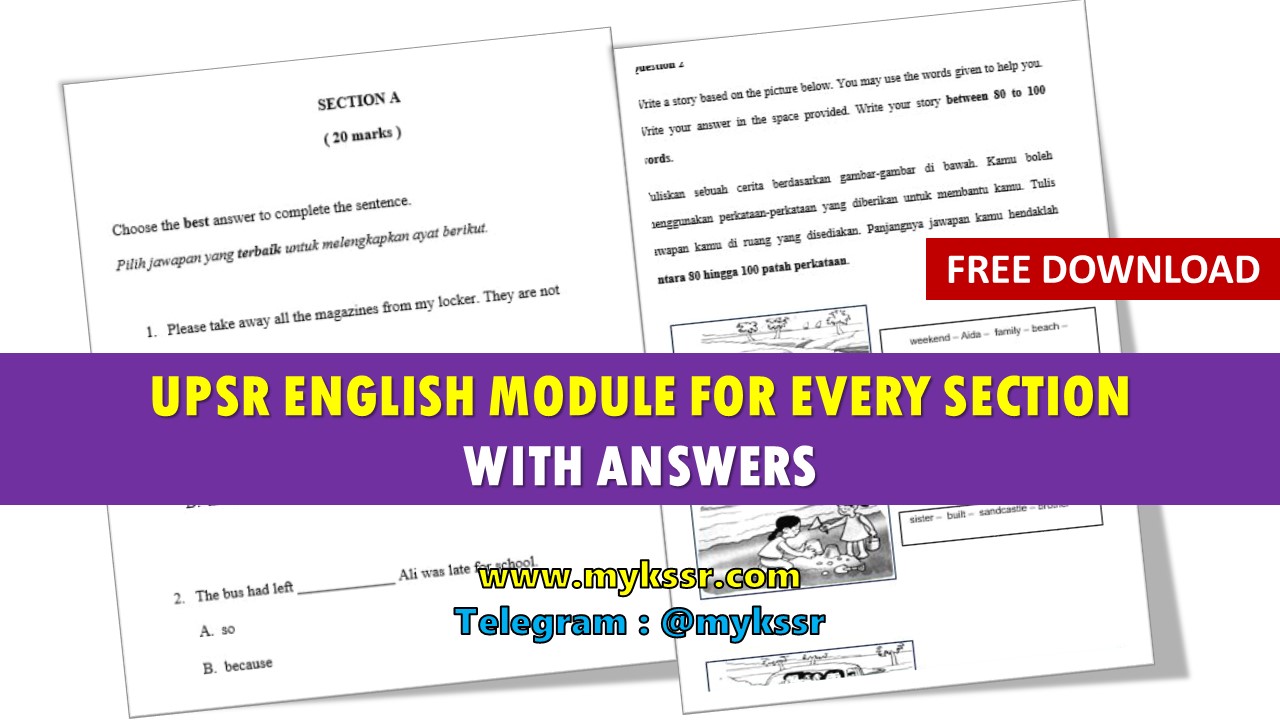 Upsr English Module For Every Section With Answers Free Download Mykssr Com