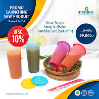 Dusdusan New Tropic Snap N Shake Tumbler Set (Set Of 4) ANDHIMIND
