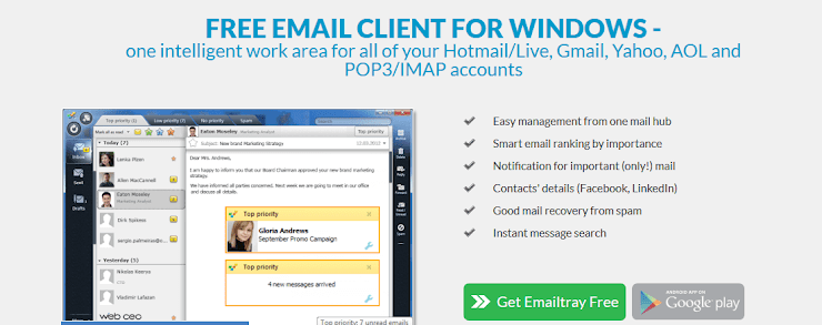 EmailTray email client software