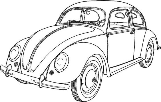 Tranh tô màu ô tô collector beetle