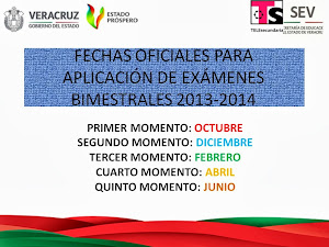 FECHAS DE APLICACIÓN DE EXÁMENES 2013-2014