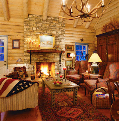 beyond the aisle: home envy: log cabin interiors