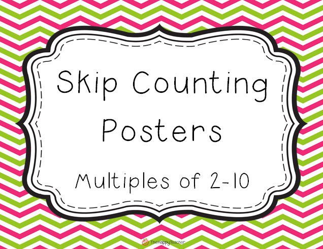 Skip Counting Posters | TheHappyTeacher