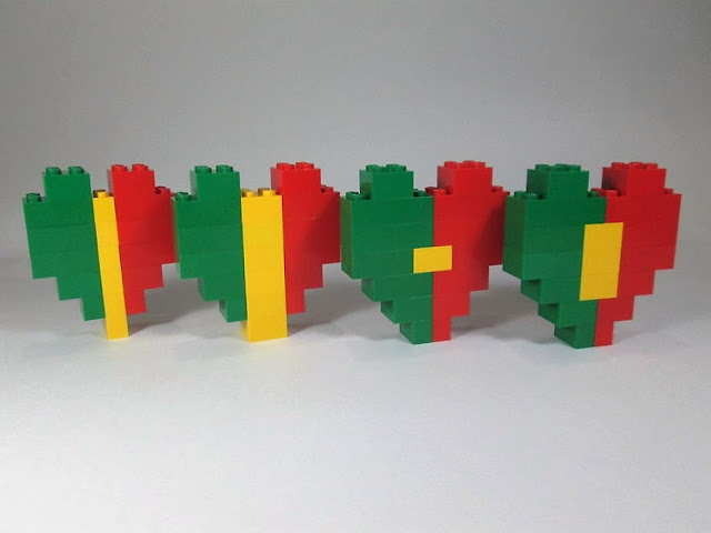 coração português em LEGO