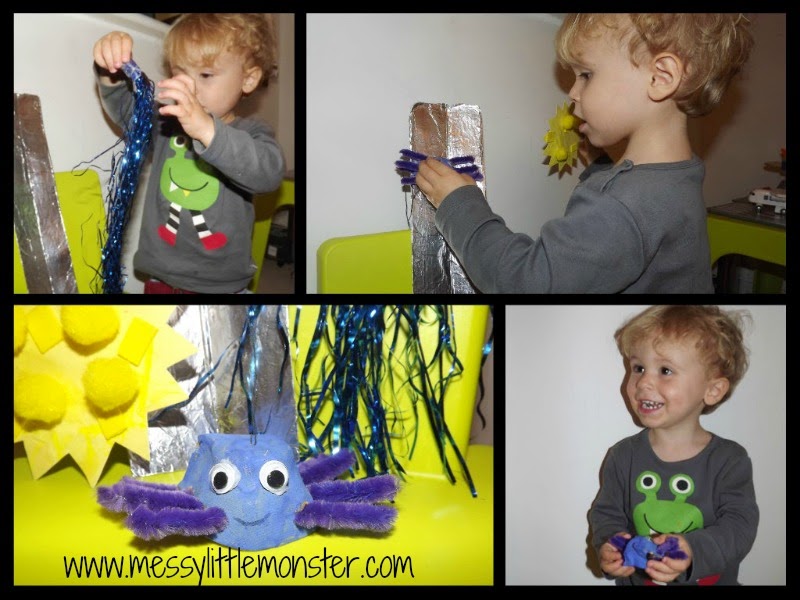 Simple spider craft for toddlers. How to make incy wincy spider.