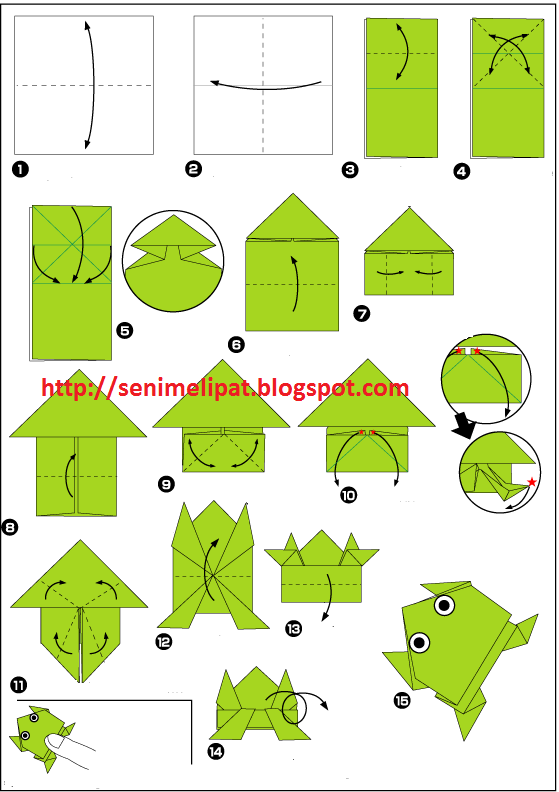 Cara Membuat Origami Katak